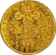 Austria Ducat Josef II 1768 A C-K KM# 1859 VIRTUTE ET EXEMPLO coin reverse Austria Ducat Josef II 1768 A C-K KM# 1859 VIRTUTE ET EXEMPLO coin reverse