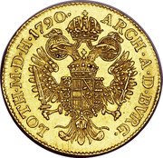 Austria Ducat Joseph II 1790 B KM# 1873 ARCH·A·D·BVRG· LOTH·M·D·H·1790· coin reverse Austria Ducat Joseph II 1790 B KM# 1873 ARCH·A·D·BVRG· LOTH·M·D·H·1790· coin reverse