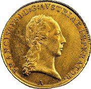 Austria Ducat (Franz I) KM# 2169 FRANCISCVS I: D: G. AVSTRIAE IMPERATOR. A coin obverse Austria Ducat (Franz I) KM# 2169 FRANCISCVS I: D: G. AVSTRIAE IMPERATOR. A coin obverse