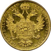 Austria Ducat (Franz Joseph I Golden Jubilee) KM# 2268 REX.LOMB.ET.VEN.DALM.GAL.LOD.ILL.A.A.1848. 1898 coin reverse Austria Ducat (Franz Joseph I Golden Jubilee) KM# 2268 REX.LOMB.ET.VEN.DALM.GAL.LOD.ILL.A.A.1848. 1898 coin reverse