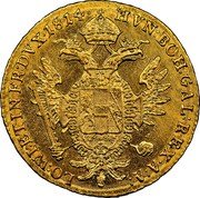 Austria Ducat (Franz I) KM# 2169 HVN: BOH: GAL: REX. A : A : LO : WI : ET IN. FR : DVX. 1811 coin reverse Austria Ducat (Franz I) KM# 2169 HVN: BOH: GAL: REX. A : A : LO : WI : ET IN. FR : DVX. 1811 coin reverse