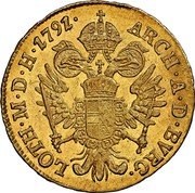Austria Ducat Leopold II 1791 E KM# 1883 ARCH A D BVRG LOTH M D H coin reverse Austria Ducat Leopold II 1791 E KM# 1883 ARCH A D BVRG LOTH M D H coin reverse