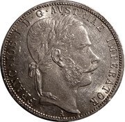 Austria Florin Franz Joseph I 1866 A KM# 2220 FRANC.IOS.I.D.G.AVSTRIAE.IMPERATOR A coin obverse Austria Florin Franz Joseph I 1866 A KM# 2220 FRANC.IOS.I.D.G.AVSTRIAE.IMPERATOR A coin obverse