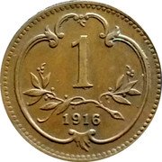 Austria Heller Karl I 1916 KM# 2823 1 1916 coin reverse Austria Heller Karl I 1916 KM# 2823 1 1916 coin reverse
