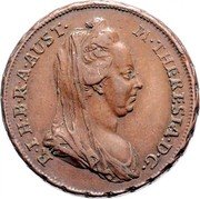 Austria Kreuzer Maria Theresia 1772 W KM# 1994 M.THERESIA.D.G. R.I.H.B.R.A.AUST. coin obverse Austria Kreuzer Maria Theresia 1772 W KM# 1994 M.THERESIA.D.G. R.I.H.B.R.A.AUST. coin obverse
