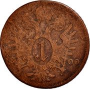 Austria Kreuzer Franz II 1800 B KM# 2111 1 18 00 coin reverse Austria Kreuzer Franz II 1800 B KM# 2111 1 18 00 coin reverse
