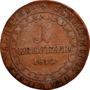 Austria Kreuzer Franz I 1812 S KM# 2112 SCHEIDMUNZE DER WIENER WAEHRUNG 1 KREUTZER 1812. coin reverse Austria Kreuzer Franz I 1812 S KM# 2112 SCHEIDMUNZE DER WIENER WAEHRUNG 1 KREUTZER 1812. coin reverse
