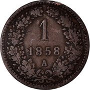 Austria Kreuzer Franz Joseph I 1858 A KM# 2186 1 1858 M coin reverse