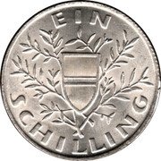 Austria Schilling 1924 KM# 2835 Republic Reform Coinage EIN SCHILLING coin reverse Austria Schilling 1924 KM# 2835 Republic Reform Coinage EIN SCHILLING coin reverse
