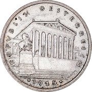 Austria Schilling Parliament Building 1925 KM# 2840 REPVBLIK OESTERREICH 1925 coin obverse Austria Schilling Parliament Building 1925 KM# 2840 REPVBLIK OESTERREICH 1925 coin obverse