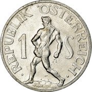 Austria Schilling Ekaterina II Trade Coinage 1952 Proof KM# 2871 1S REPUBLIK ÖSTERREICH coin obverse Austria Schilling Ekaterina II Trade Coinage 1952 Proof KM# 2871 1S REPUBLIK ÖSTERREICH coin obverse