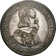 Austria Thaler Sigismund Ludwig 1641 KM# 7 SIGISMVND9 LVDOVICVS COMES A DIETRICHSTAIN coin obverse Austria Thaler Sigismund Ludwig 1641 KM# 7 SIGISMVND9 LVDOVICVS COMES A DIETRICHSTAIN coin obverse
