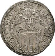 Austria Thaler Sigismund Ludwig 1647 KM# 1 LIBER BARO IN HOLLENBVRG SVB ALIS PROTEGENTIBVS TVIS coin reverse Austria Thaler Sigismund Ludwig 1647 KM# 1 LIBER BARO IN HOLLENBVRG SVB ALIS PROTEGENTIBVS TVIS coin reverse