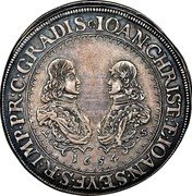 Austria Thaler 1654 KM# 41 Eggenberg Principality Standart Coinage IOANCHRIST EIOAN SEYF S R IMP PR C GARDIS coin obverse Austria Thaler 1654 KM# 41 Eggenberg Principality Standart Coinage IOANCHRIST EIOAN SEYF S R IMP PR C GARDIS coin obverse