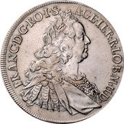 Austria Thaler Franz I 1746 WI KM# 2037 FRANC · D : G · R · I · S · A · GE · IER · R · LO · B · M · H · D · coin obverse Austria Thaler Franz I 1746 WI KM# 2037 FRANC · D : G · R · I · S · A · GE · IER · R · LO · B · M · H · D · coin obverse