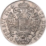 Austria Thaler Franz I 1746 WI KM# 2037 IN TE DOMINE SPERAVI 1750 coin reverse Austria Thaler Franz I 1746 WI KM# 2037 IN TE DOMINE SPERAVI 1750 coin reverse