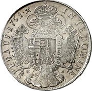 Austria Thaler Franz I 1751 HA KM# 2038 IN TE DOMINE SPERAVI 1751 X coin reverse Austria Thaler Franz I 1751 HA KM# 2038 IN TE DOMINE SPERAVI 1751 X coin reverse