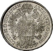Austria Thaler Joseph II 1781 KM# 2077 ARCH·AVST·D·BVRG· LOTH·M·D·HET·1781·X coin reverse Austria Thaler Joseph II 1781 KM# 2077 ARCH·AVST·D·BVRG· LOTH·M·D·HET·1781·X coin reverse