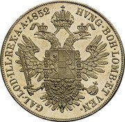 Austria Thaler Franz Joseph I 1852 A KM# 2242 HVNG BOH LOMB ET VEN GAL LOD ILL REX A A coin reverse