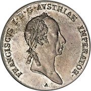 Austria Thaler (Franz I) KM# 2163 FRANCISCVS I·D·G·AVSTRIAE IMPERATOR· A coin obverse Austria Thaler (Franz I) KM# 2163 FRANCISCVS I·D·G·AVSTRIAE IMPERATOR· A coin obverse