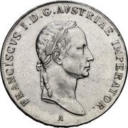 Austria Thaler Franz I 1831 A KM# 2164 FRANCISCVS I. D. G. AVSTRIAE IMPERATOR A coin obverse Austria Thaler Franz I 1831 A KM# 2164 FRANCISCVS I. D. G. AVSTRIAE IMPERATOR A coin obverse