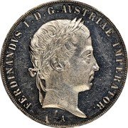 Austria Thaler Ferdinand I 1835 A KM# 2239 FERDINANDVS I. D.G. AVSTRIAE IMPERATOR. A coin obverse Austria Thaler Ferdinand I 1835 A KM# 2239 FERDINANDVS I. D.G. AVSTRIAE IMPERATOR. A coin obverse