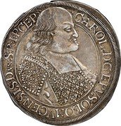 Austria Thaler Karl II von Liechtenstein 1695 KM# 327 CAROL9D G EPVS OLOMVCENSIS DVX S R PCEPS coin obverse Austria Thaler Karl II von Liechtenstein 1695 KM# 327 CAROL9D G EPVS OLOMVCENSIS DVX S R PCEPS coin obverse
