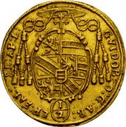 Austria 1/2 Ducat Guidobald von Thun 1666 KM# 164 GVIDOB D G AR (½) EP SAL SE AP L coin obverse Austria 1/2 Ducat Guidobald von Thun 1666 KM# 164 GVIDOB D G AR (½) EP SAL SE AP L coin obverse