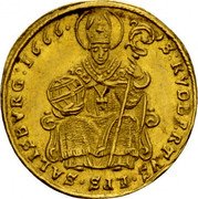 Austria 1/2 Ducat Guidobald von Thun 1666 KM# 164 S RVDBERTVS EPS SALISB coin reverse Austria 1/2 Ducat Guidobald von Thun 1666 KM# 164 S RVDBERTVS EPS SALISB coin reverse