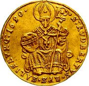 Austria 1/2 Ducat Johann Ernst von Thun 1690 KM# 256 S RVDBERTVS EPS SALISBVRG coin reverse Austria 1/2 Ducat Johann Ernst von Thun 1690 KM# 256 S RVDBERTVS EPS SALISBVRG coin reverse