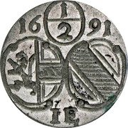Austria 1/2 Kreuzer Johann Ernst 1691 KM# 247 1/2 16 99 IE coin obverse Austria 1/2 Kreuzer Johann Ernst 1691 KM# 247 1/2 16 99 IE coin obverse
