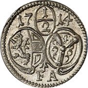 Austria 1/2 Kreuzer Franz Anton von Harrach 1714 KM# 292 1/2 F A coin obverse Austria 1/2 Kreuzer Franz Anton von Harrach 1714 KM# 292 1/2 F A coin obverse