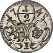 Austria 1/2 Kreuzer Jacob Ernst 1745 KM# 341 1/2 1745 I coin obverse Austria 1/2 Kreuzer Jacob Ernst 1745 KM# 341 1/2 1745 I coin obverse