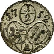 Austria 1/2 Kreuzer Andreas Jacob Graf Dietrichstein 1752 KM# 353 17 1/2 52 coin obverse Austria 1/2 Kreuzer Andreas Jacob Graf Dietrichstein 1752 KM# 353 17 1/2 52 coin obverse