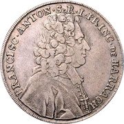 Austria 1/2 Thaler Franz Anton von Harrach 1715 KM# 313 FRANCISC ANTON S R I PRINC DE HARRACH coin obverse Austria 1/2 Thaler Franz Anton von Harrach 1715 KM# 313 FRANCISC ANTON S R I PRINC DE HARRACH coin obverse