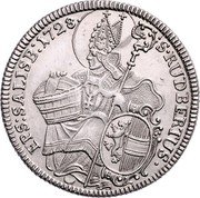Austria 1/2 Thaler Leopold Anton von Firmian 1728 KM# 327 S RUDBERTUS EPS SALISB 1728 coin reverse Austria 1/2 Thaler Leopold Anton von Firmian 1728 KM# 327 S RUDBERTUS EPS SALISB 1728 coin reverse