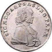 Austria 1/2 Thaler Sigismund III 1768 KM# 415 SIG M D G A & P S A S L N O PR I M coin obverse Austria 1/2 Thaler Sigismund III 1768 KM# 415 SIG M D G A & P S A S L N O PR I M coin obverse