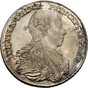 Austria 1/2 Thaler Johann Wenzel 1771 KM# 1 IOH WEN S R IMP PRINCEPS A PAAR coin obverse Austria 1/2 Thaler Johann Wenzel 1771 KM# 1 IOH WEN S R IMP PRINCEPS A PAAR coin obverse
