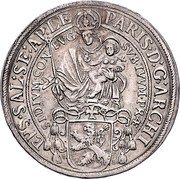Austria 1/2 Thaler (Paris von Lodron) KM# 89 PARIS · D : G : ARCHI EPS · SAL : SE : AP : LE SVB · TVVM · PRÆ SIDIVM · CON FVG . coin obverse Austria 1/2 Thaler (Paris von Lodron) KM# 89 PARIS · D : G : ARCHI EPS · SAL : SE : AP : LE SVB · TVVM · PRÆ SIDIVM · CON FVG . coin obverse