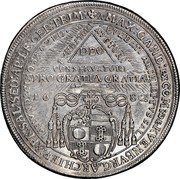 Austria 1/2 Thaler Max Gandolf von Kuenburg 1682 KM# 232 A MAX GAND EX COM/IT DE KUENBURG ARCHIEP & PR SAL SED AP LE GER PRIM FVNDATORI AVCTORI CONSERVATORI DEO PRO GRATIA GRATIAE FVNDATI ARCHIEPTVS SAL // ISB VNDECIMO SÆCULO coin obverse Austria 1/2 Thaler Max Gandolf von Kuenburg 1682 KM# 232 A MAX GAND EX COM/IT DE KUENBURG ARCHIEP & PR SAL SED AP LE GER PRIM FVNDATORI AVCTORI CONSERVATORI DEO PRO GRATIA GRATIAE FVNDATI ARCHIEPTVS SAL // ISB VNDECIMO SÆCULO coin obverse