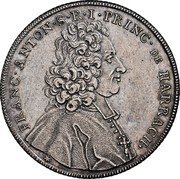Austria 1/2 Thaler Franz Anton von Harrach 1718 KM# 307 FRANCISC ANTON S R I PRINC DE HARRACH coin obverse Austria 1/2 Thaler Franz Anton von Harrach 1718 KM# 307 FRANCISC ANTON S R I PRINC DE HARRACH coin obverse