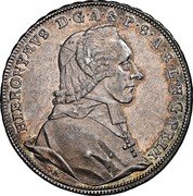 Austria 1/2 Thaler Hieronymus von Colloredo 1780 M KM# 432 HIERONYMUS D G A & P S A S L N G PRIM coin obverse