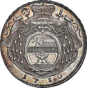 Austria 1/2 Thaler Hieronymus von Colloredo 1780 M KM# 432 1772 coin reverse