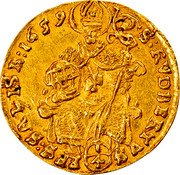 Austria 1/4 Ducat Guidobald von Thun 1659 KM# 163 S RVDBEFTVS (1/4) EPS SALISB coin reverse Austria 1/4 Ducat Guidobald von Thun 1659 KM# 163 S RVDBEFTVS (1/4) EPS SALISB coin reverse
