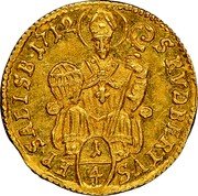 Austria 1/4 Ducat Franz Anton von Harrach 1712 KM# 297 S RUDBERTUS (1/4) EPS SALISB coin reverse Austria 1/4 Ducat Franz Anton von Harrach 1712 KM# 297 S RUDBERTUS (1/4) EPS SALISB coin reverse