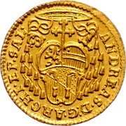 Austria 1/4 Ducat Andreas Jakob von Dietrichstein 1749 KM# 356 ANDREAS D G ARCHI EP SAL coin obverse Austria 1/4 Ducat Andreas Jakob von Dietrichstein 1749 KM# 356 ANDREAS D G ARCHI EP SAL coin obverse