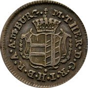 Austria 1/4 Kreuzer Maria Theresia 1772 G KM# 6 M THER D G R I H B R A A M BURG coin obverse Austria 1/4 Kreuzer Maria Theresia 1772 G KM# 6 M THER D G R I H B R A A M BURG coin obverse