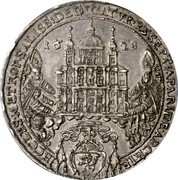 Austria 1/4 Thaler Paris von Lodron 1628 KM# 140 16 28 ECCLES METROP SALISB DEDICATVR 25 SEPT APARIDE ARCHIE coin obverse Austria 1/4 Thaler Paris von Lodron 1628 KM# 140 16 28 ECCLES METROP SALISB DEDICATVR 25 SEPT APARIDE ARCHIE coin obverse