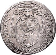Austria 1/4 Thaler Guidobald von Thun 1656 KM# 182 GVIDOBALDVS D G AR EPS SAL SE AP L coin obverse Austria 1/4 Thaler Guidobald von Thun 1656 KM# 182 GVIDOBALDVS D G AR EPS SAL SE AP L coin obverse