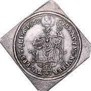 Austria 1/4 Thaler Guidobald 1658 KM# 161 1/4 SANCTVS RVDBER TVS EPS SALISB 1658 coin reverse Austria 1/4 Thaler Guidobald 1658 KM# 161 1/4 SANCTVS RVDBER TVS EPS SALISB 1658 coin reverse